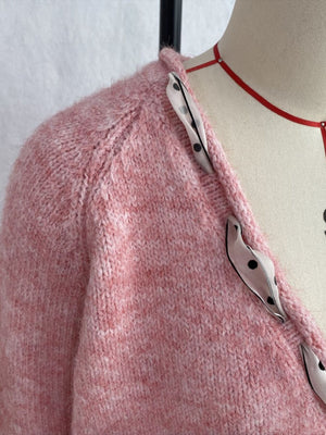 Pink v-neck sweater