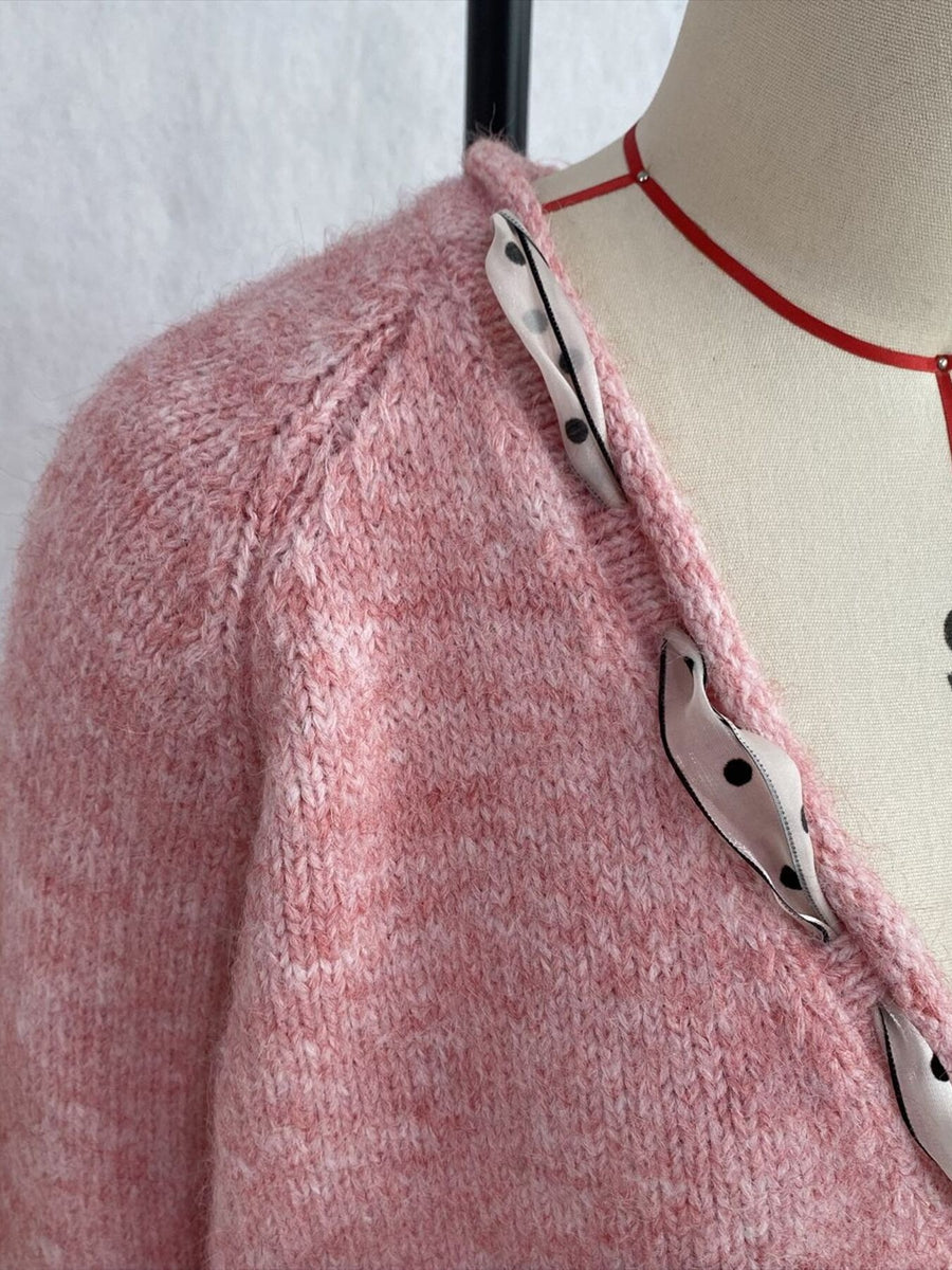 Pink v-neck sweater