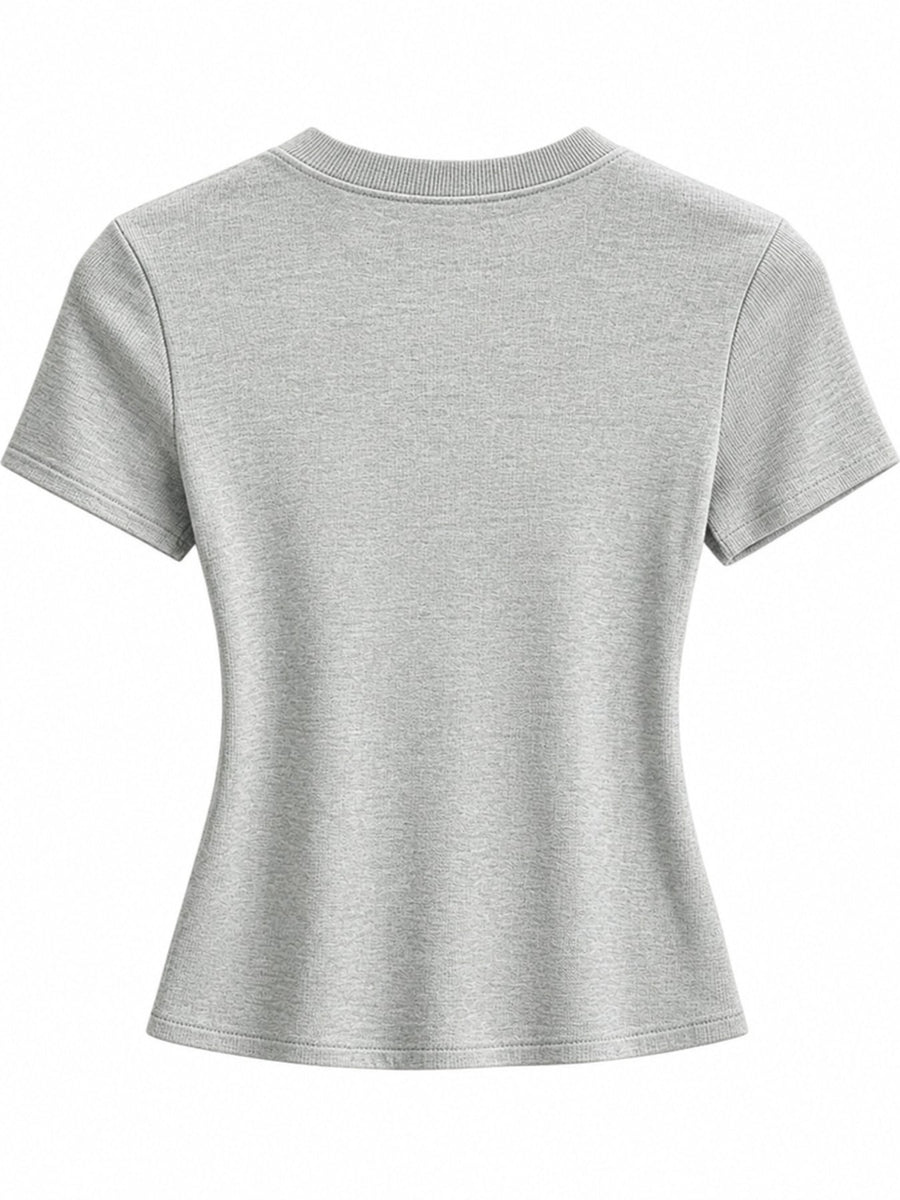 Polyester &amp t-shirt in Brown with slim silhouette