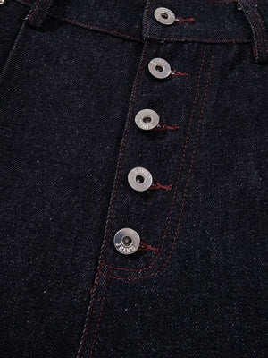 jeans featuring color-block in dark blue with 100% polyester Care instructions: Machine wash cold texture