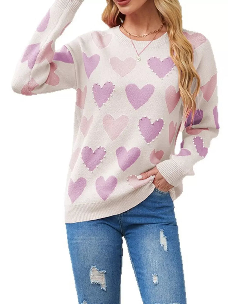 50% Viscose, 28% Polyester, 22% Polyamide Care instructions: Machine wash cold pullover sweater in lavender with regular