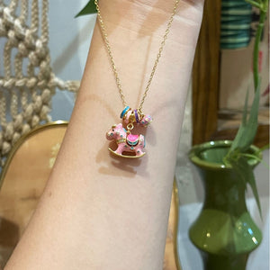 18K Gold-Plated,Resin,925 sterling silver Care instructions: Avoid wearing durin necklace in light pink with n/a silhouette
