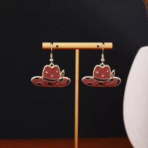 earrings in terracotta featuring dangle and dangle fit