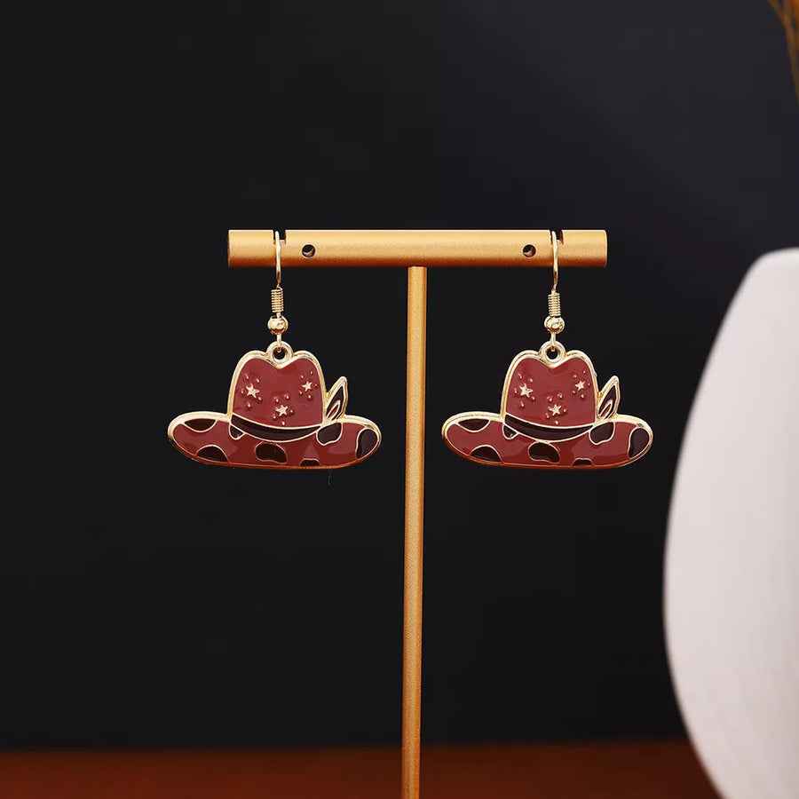 earrings in terracotta featuring dangle and dangle fit