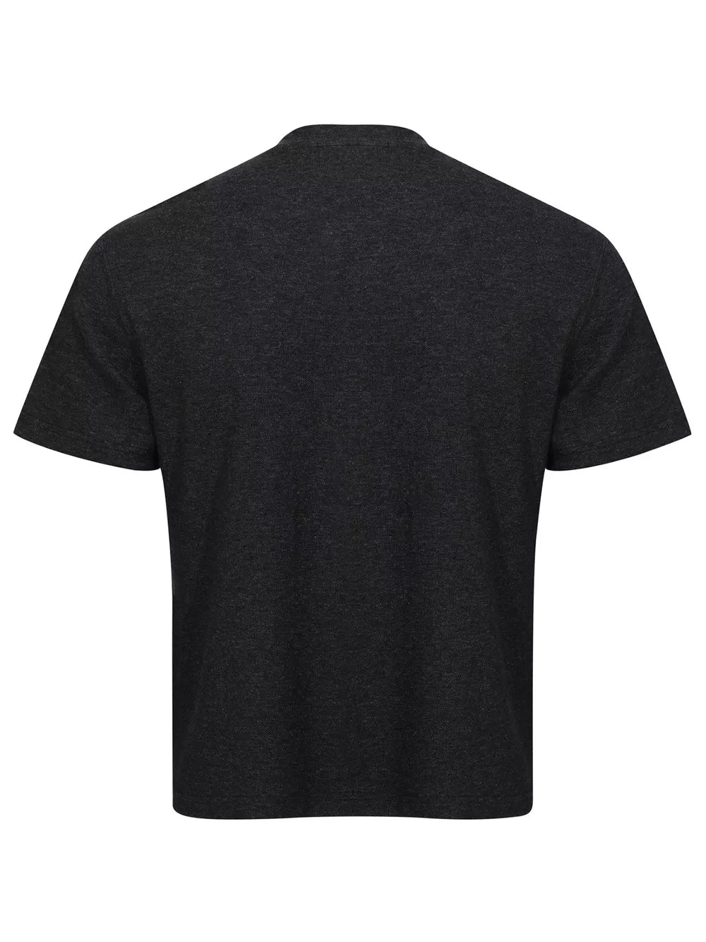 White Men's Henley T-shirt With Button Detail