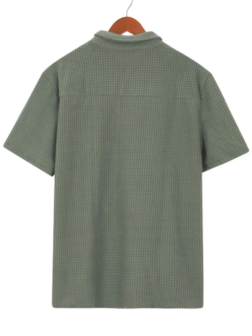 Men's Plus Size Short Sleeve Polo Shirt in Black