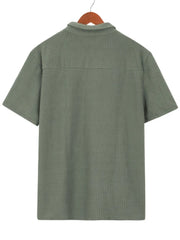 Men's Plus Size Short Sleeve Polo Shirt in Black