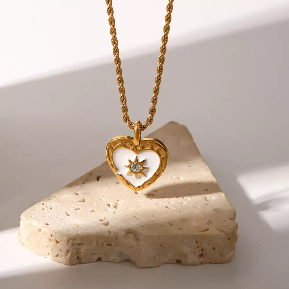 gold necklace with motif and not applicable