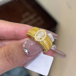 Pastel Yellow ring with none and none