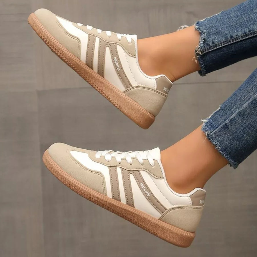 Polyester, Rubber Imported Size &amp sneakers in Cream with regular silhouette