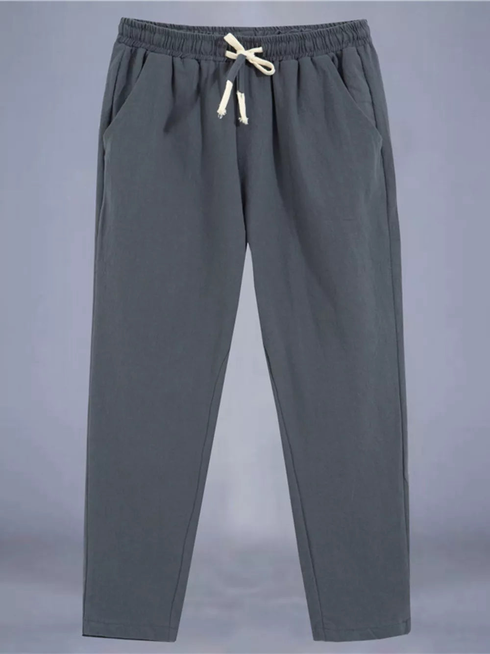 Army Green Men's Plus Size Drawstring Loose Fit Pants