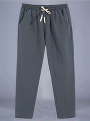 Army Green Men's Plus Size Drawstring Loose Fit Pants