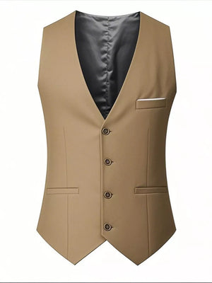 Burgundy Men's Plus Size Classic Fit Button Up Vest