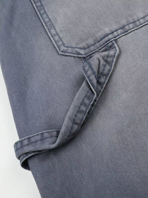 Men's Distressed Wide-leg Denim Capris option 6