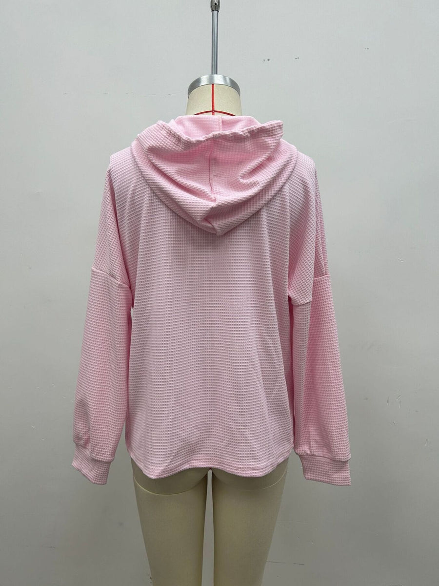 athleisure pullover hoodie in White with hooded