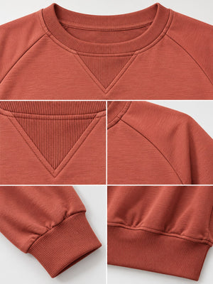 Polyester Care instructions: Machine wash cold sweatshirt in Brown with relaxed silhouette
