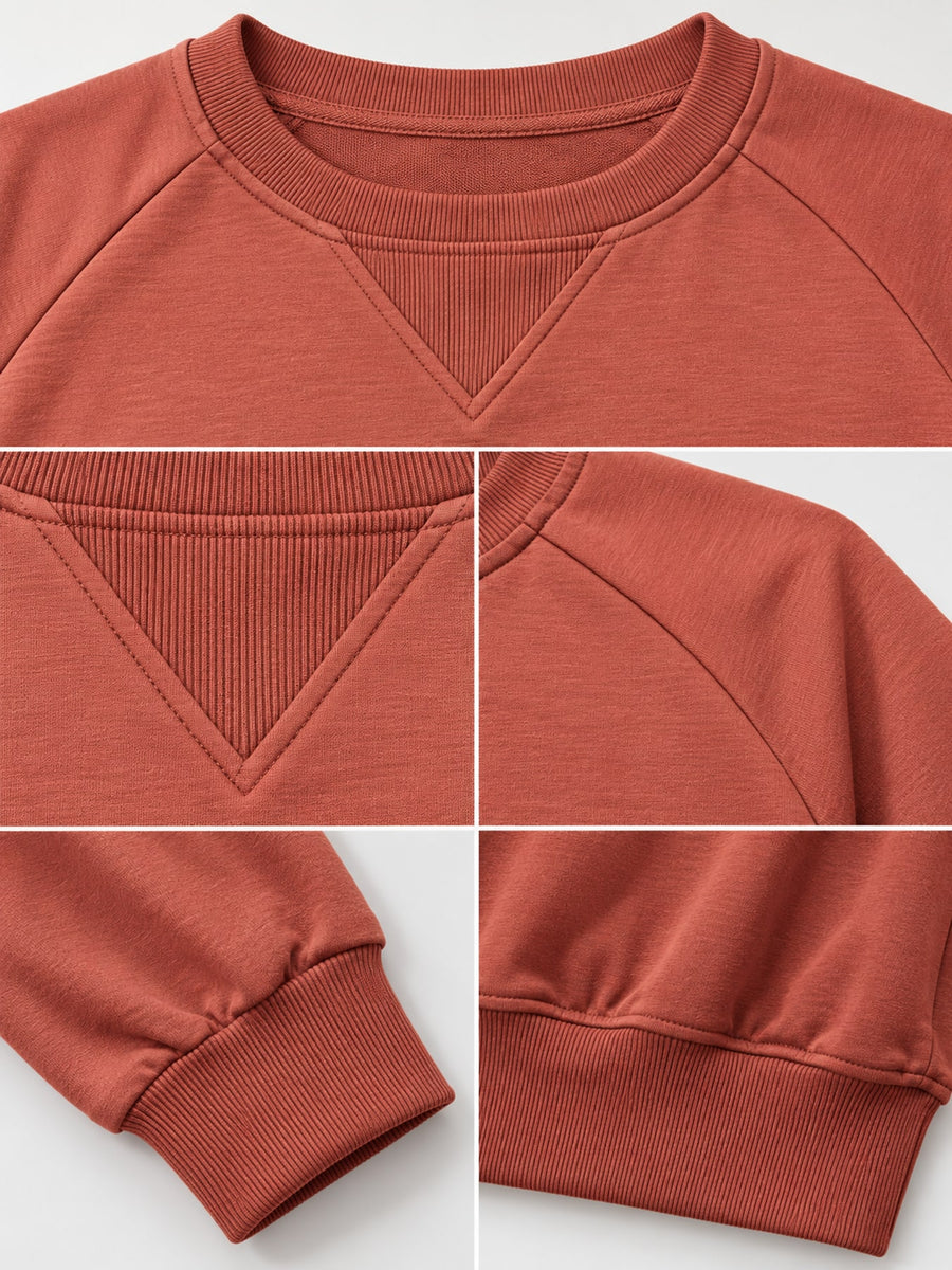 Polyester Care instructions: Machine wash cold sweatshirt in Brown with relaxed silhouette