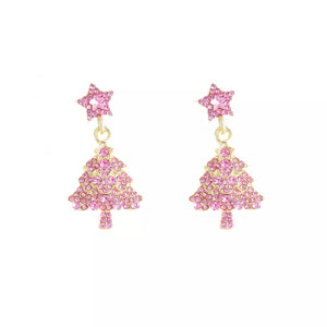 earrings in Blush Pink with novelty and rhinestone embellishment