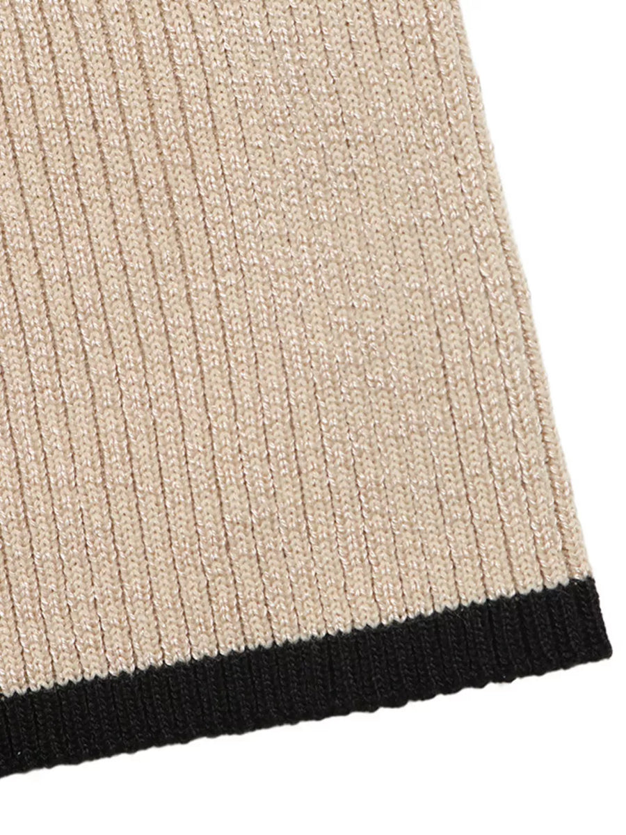Ribbed Mock Neck Flare Sleeve Sweater Dress option 9