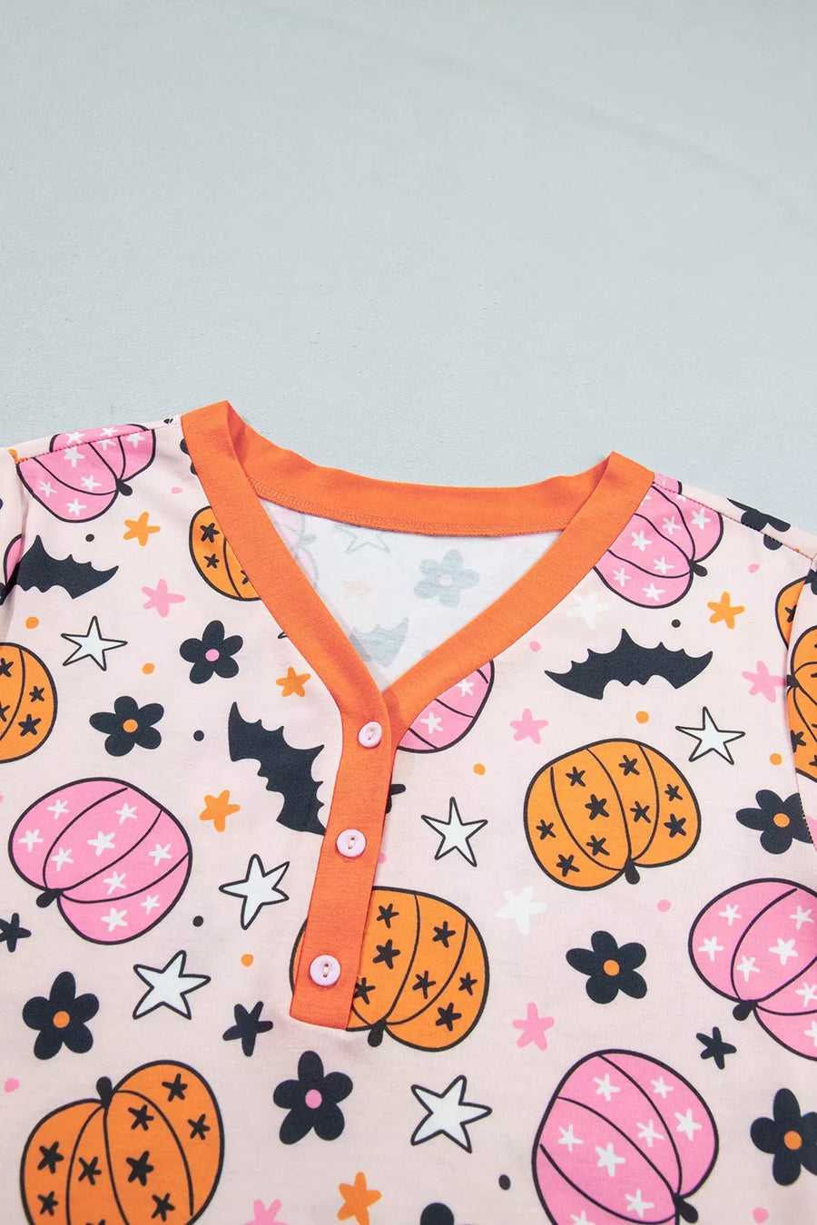 pajama set featuring novelty print in dark pink with 95% polyester, 5% elastane Care instructions: Machine wash cold texture