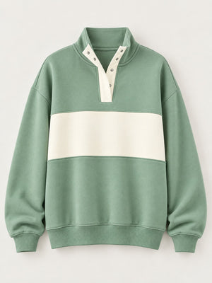 Polyester 95% Care instructions: Machine wash sweatshirt in Gum Leaf with relaxed silhouette