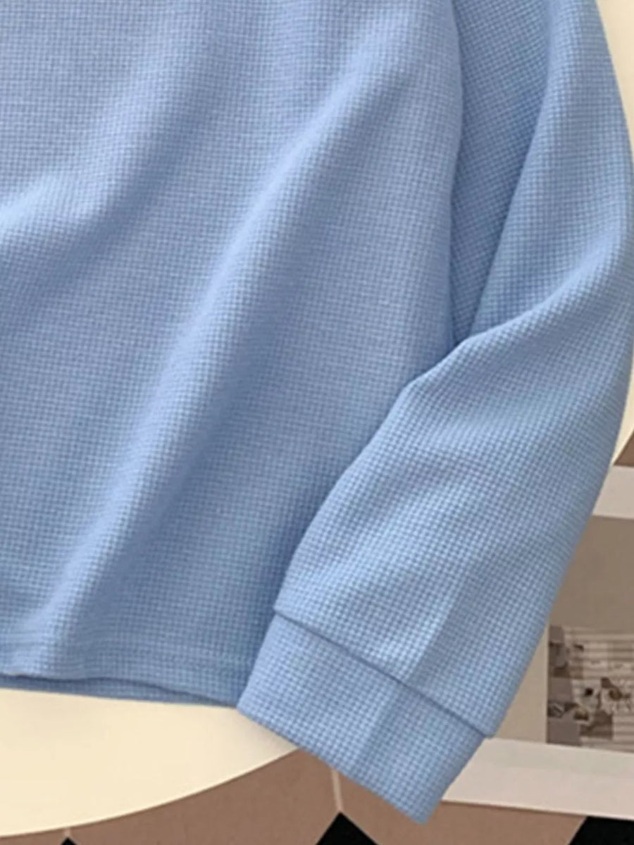 Gray Crew Neck Long Sleeve Sweatshirt