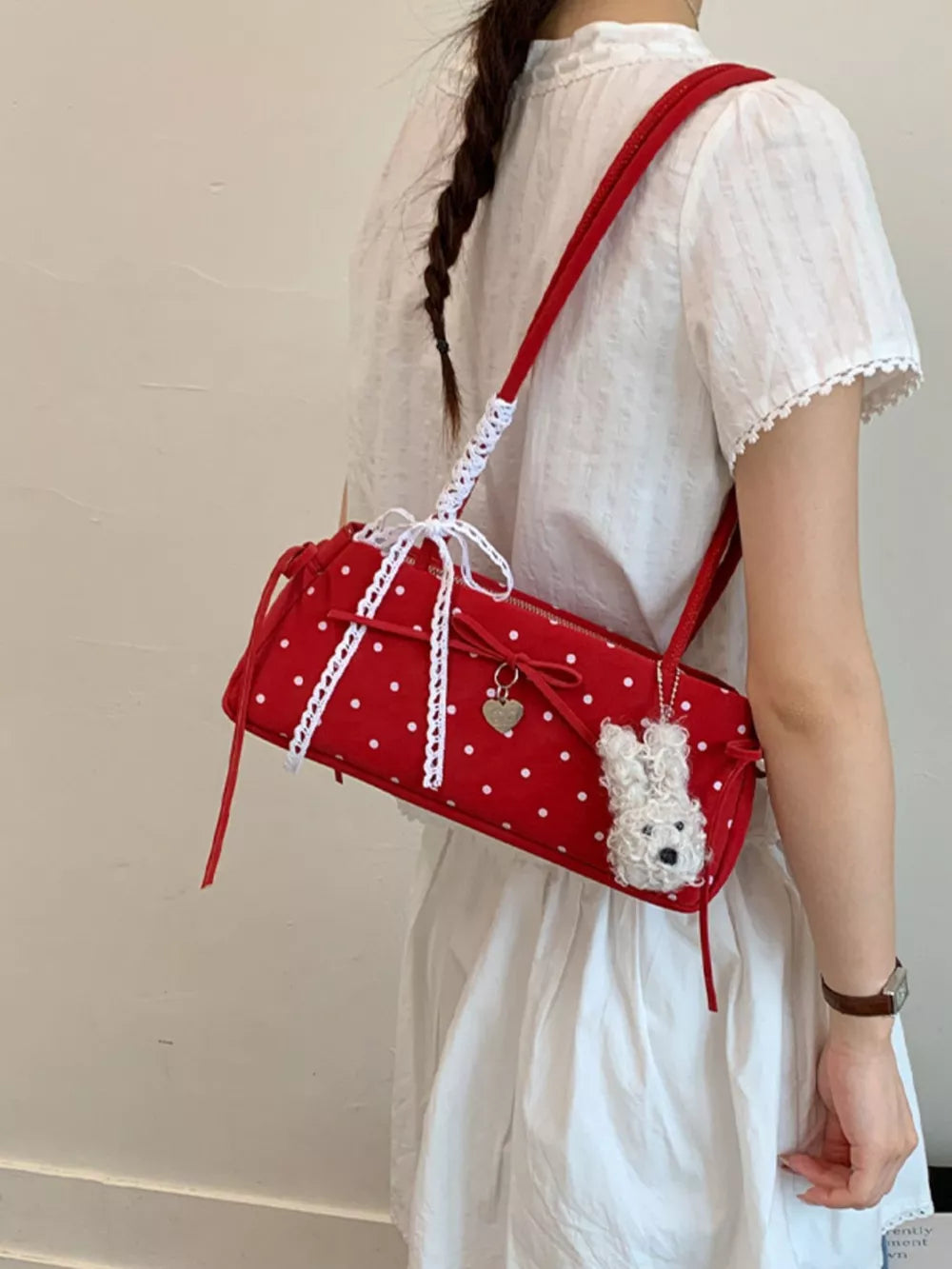 Red Polka Dot Shoulder Bag