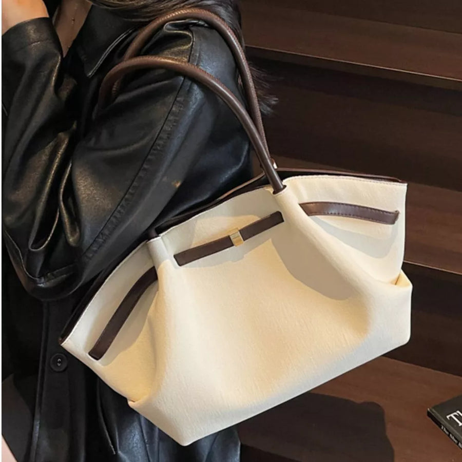 Off White with Large Capacity Shoulder Bag