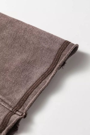 3/4 Sleeve Mineral Wash Cotton Top option 9