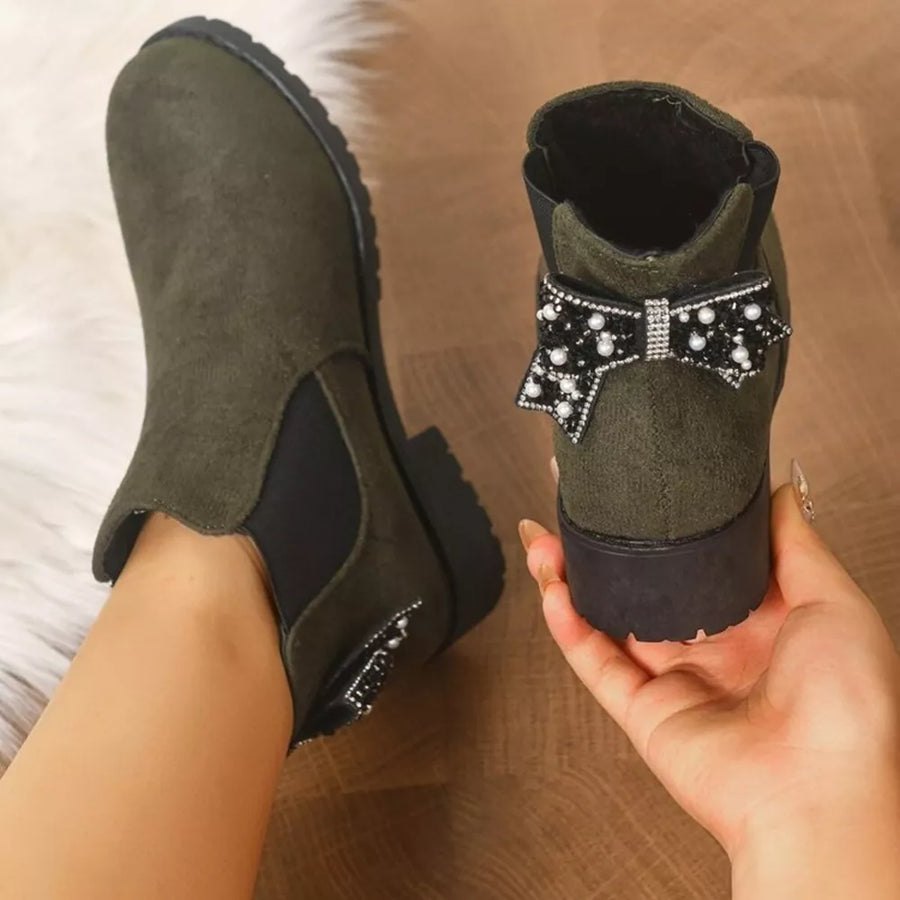 Polyester,Rubber Imported Size &amp boots in navy blue with ankle boot silhouette