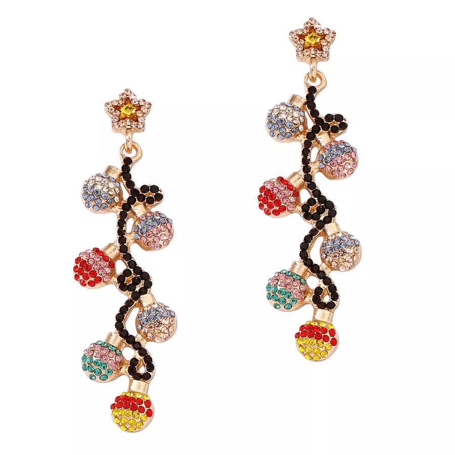 blue earrings with long and post-back