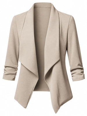 classic blazer in Black with shawl lapel