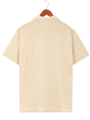 Men's Plus Size Short Sleeve Polo Shirt in Blue