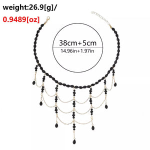 Beaded Choker Necklace With 18k Gold option 9