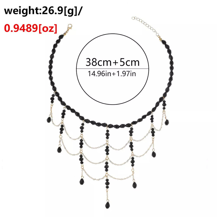 Beaded Choker Necklace With 18k Gold option 9