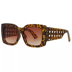 sunglasses in black with geometric and UV400 protection