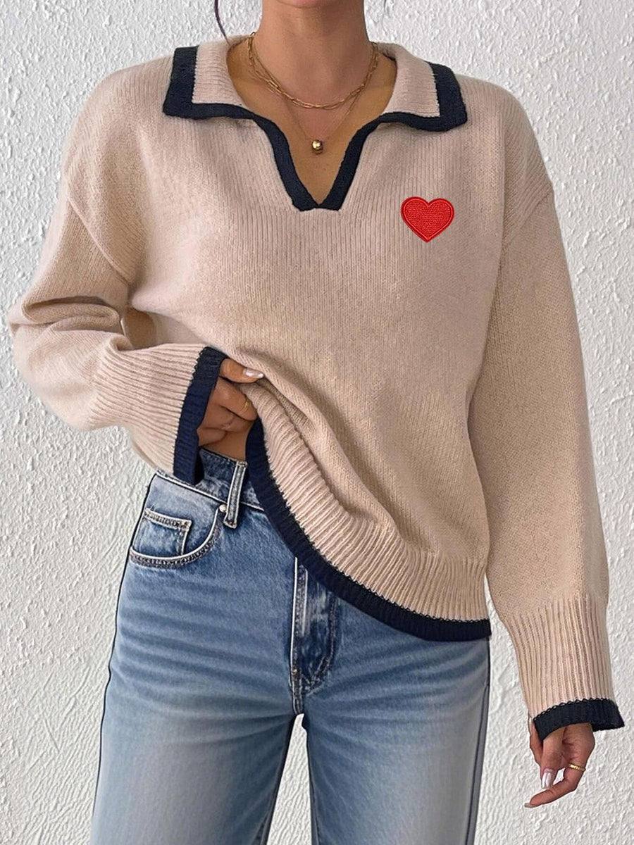 Black pullover sweater with hip-length and pullover