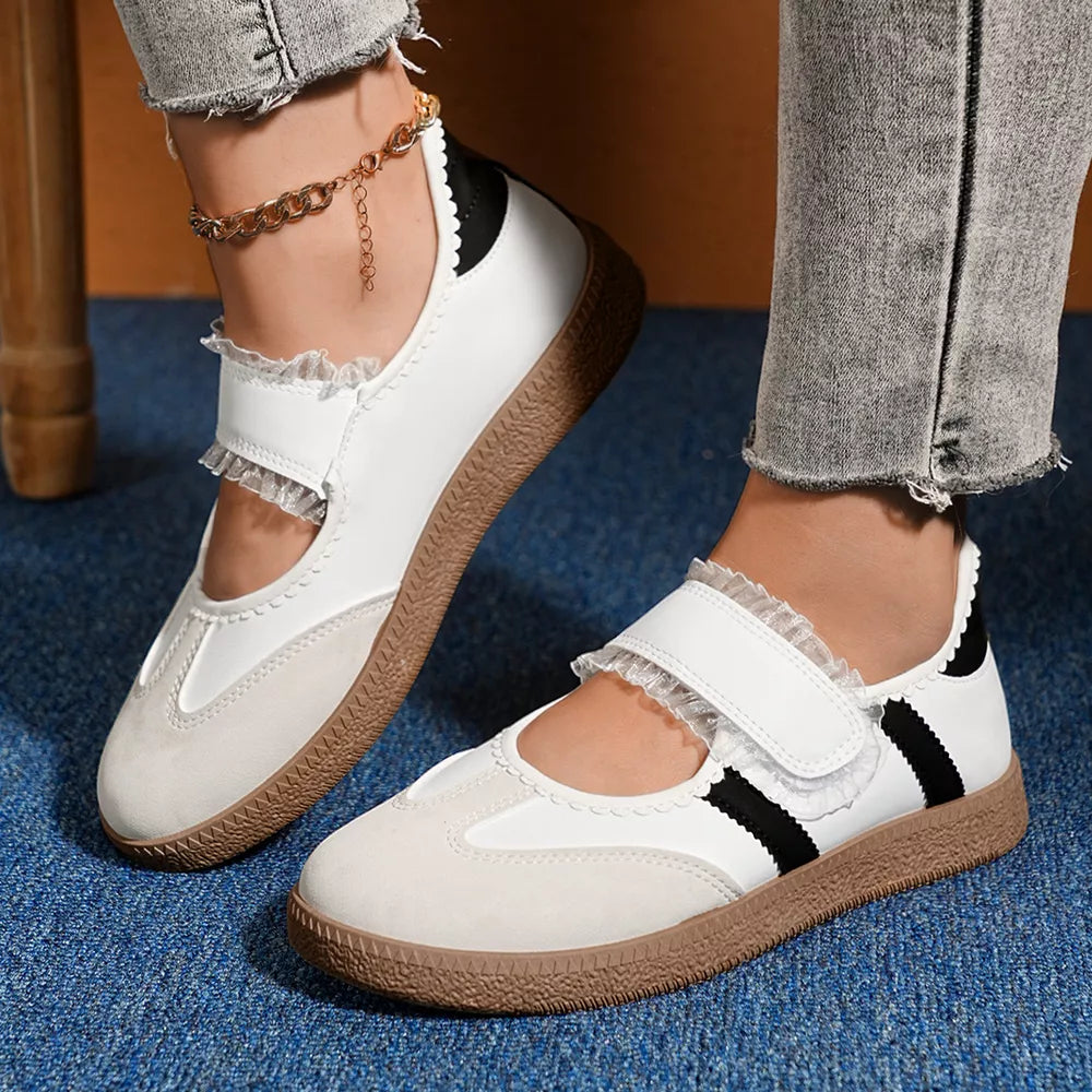 Black Round Toe Slip-ons
