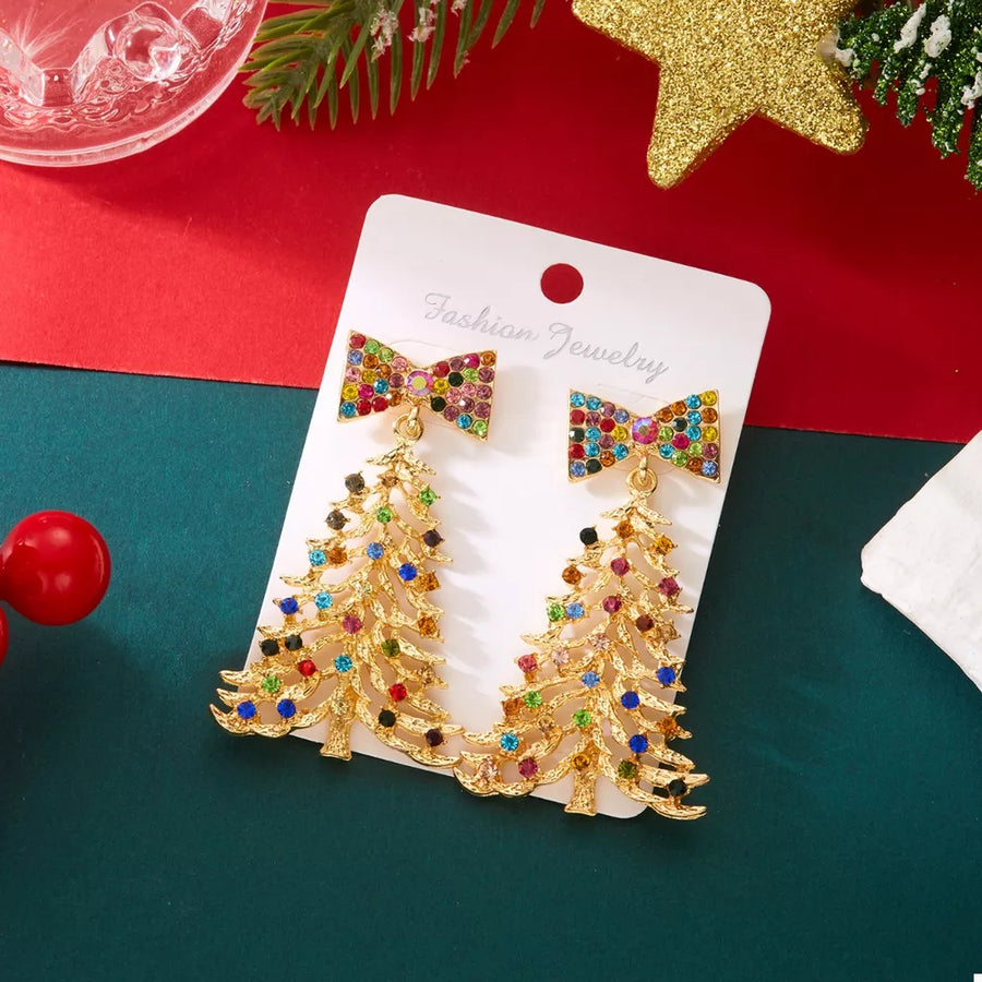 earrings featuring novelty in green with 18K Gold-Plated, Zinc alloy, Rhinestone Care instructions: Avoid wearing during