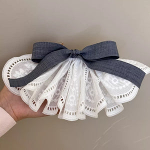 polyester Imported Size &amp hair clip in White with flared silhouette