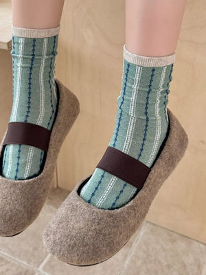 cotton Imported Size &amp socks in beige with fitted silhouette