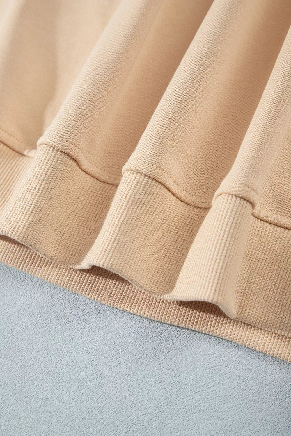 beige relaxed sweatshirt with crew neck