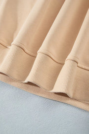 beige relaxed sweatshirt with crew neck