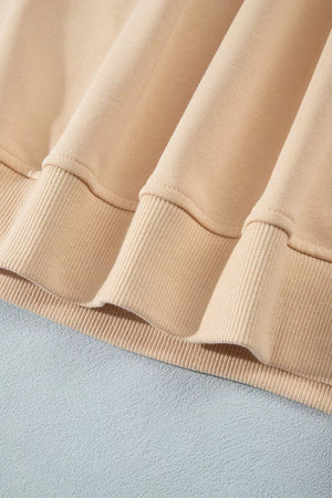 beige relaxed sweatshirt with crew neck