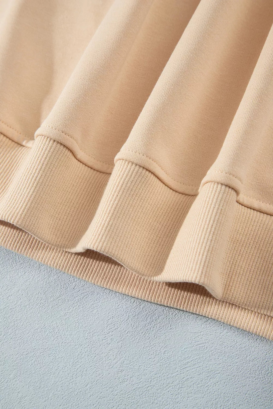 beige relaxed sweatshirt with crew neck