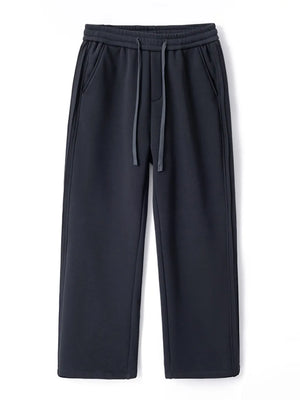 Men's black relaxed fit sweatpants with drawstring and pockets