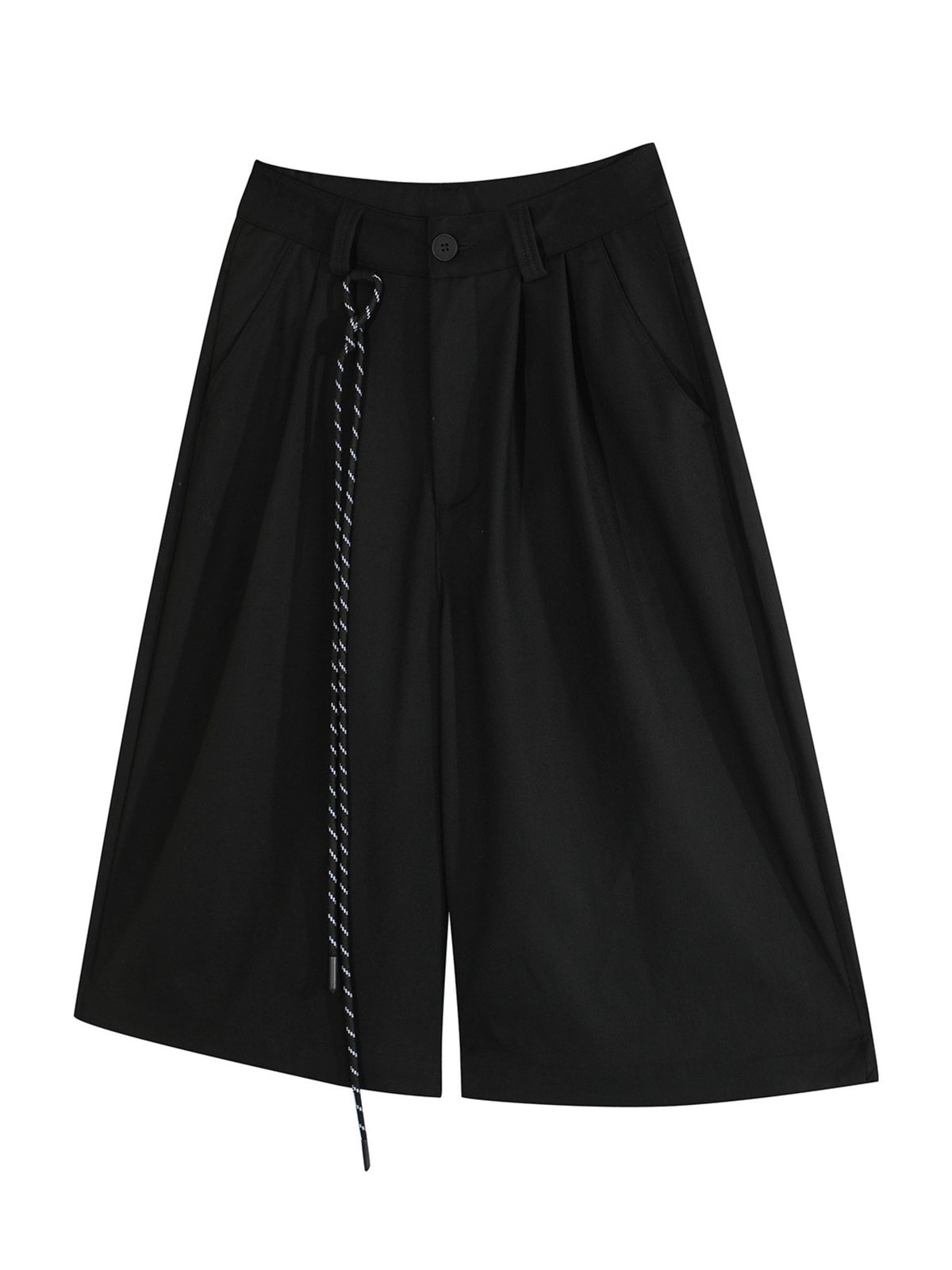 95%polyester,5%spandex Care instructions: Machine wash cold shorts in Khaki with wide-leg silhouette
