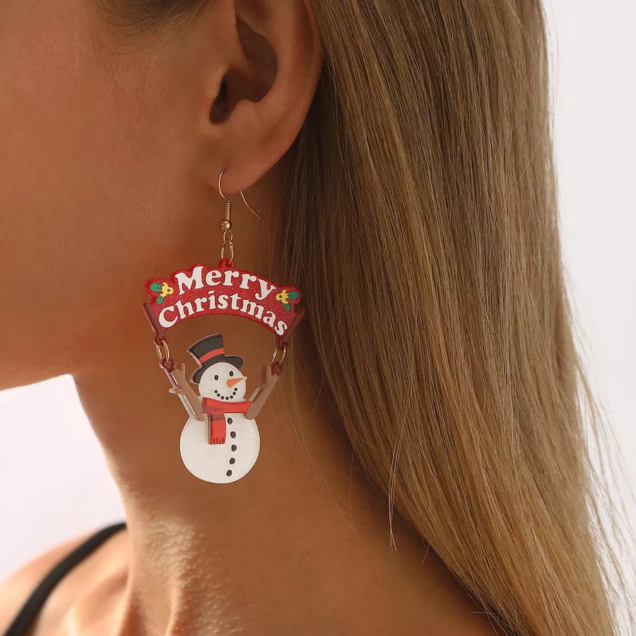 white earrings featuring dangle and graphic