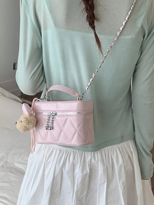 Quilted Chain Strap Crossbody Bag option 7
