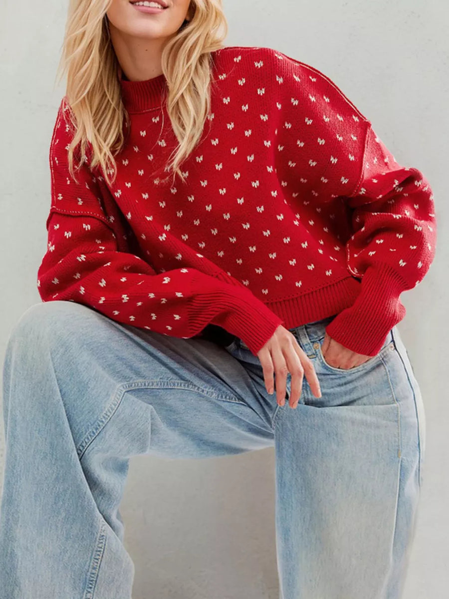 pullover sweater featuring textured knit in Navy Blue with 100% Acrylic Care instructions: Machine wash cold texture